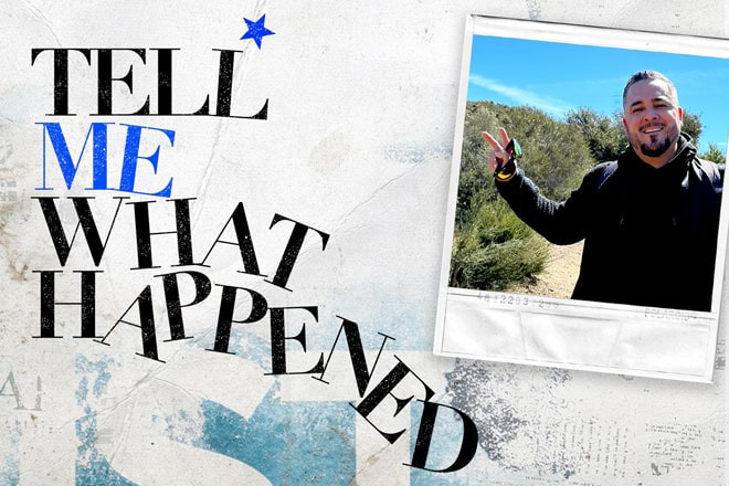 Tell Me What Happened logo and a photo of Phil Mummert featured in Season 3, Episode 2 of Tell Me What Happened: an original podcast by OnStar.